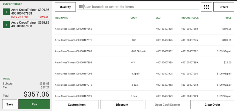 Instant quantity discounts, all discounts are automatically synced between all Clover machines owned by a single merchant Id.