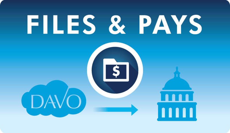 DAVO Sales Tax automatically collects, files and pays your sales tax for you. 