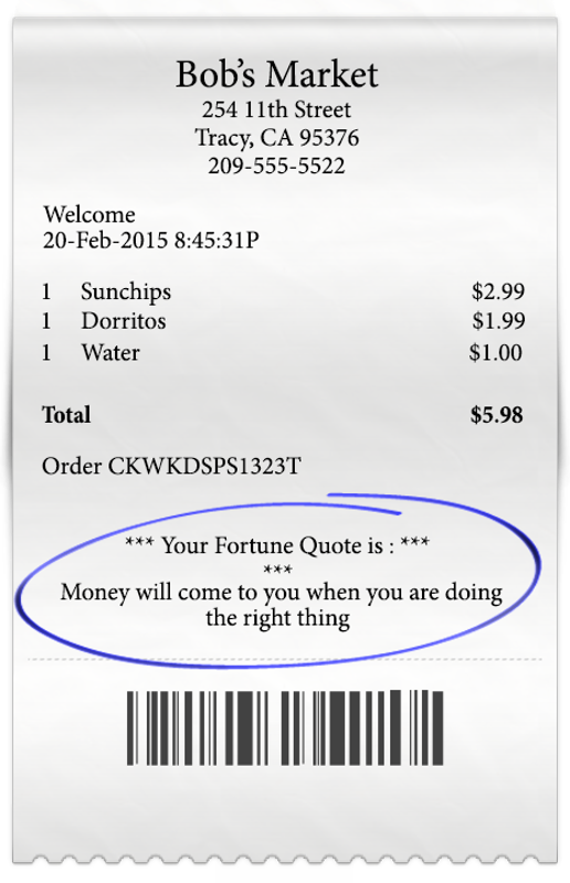 Fortune Receipt