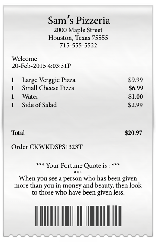 Fortune Receipt