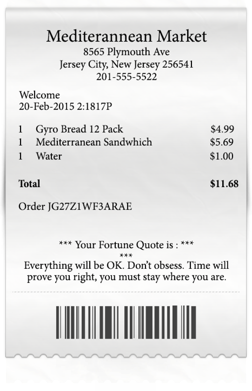 Fortune Receipt