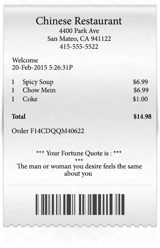 Fortune Receipt