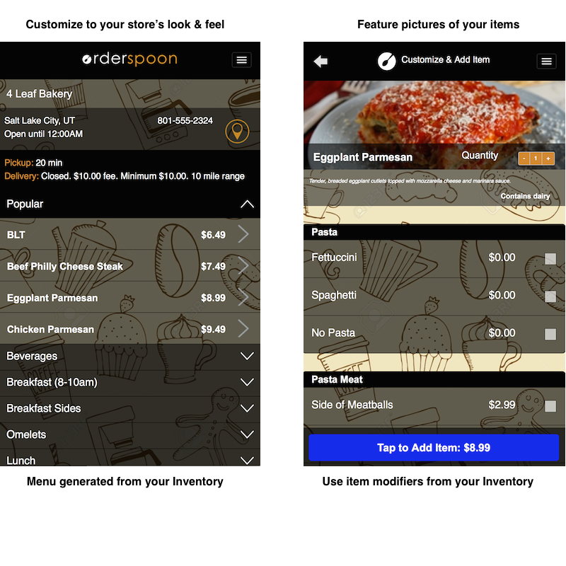 Online Order by 4 Leaf Labs Screenshot