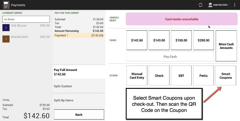 Smart Coupons App Screenshot