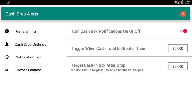 Cash Drop Alerts