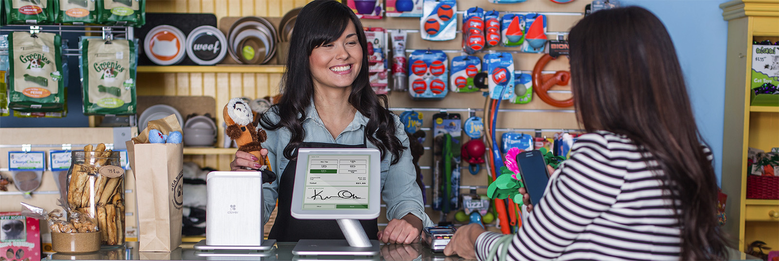 Clover features a sleek design and state-of-the-art capabilities to accept credit card payments